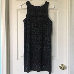 Urban outfitters black pattern shift dress